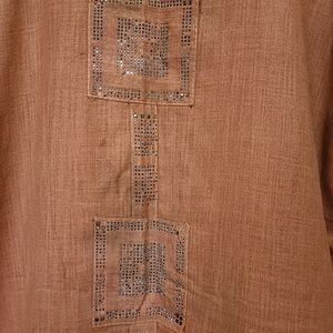 Orange Cotton Kurti