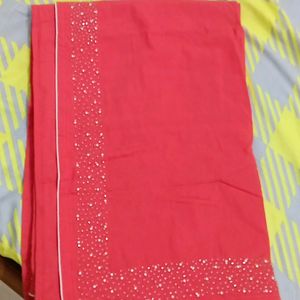 Peach Handwork Saree