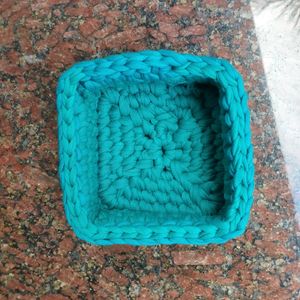 Crocheted Square Basket