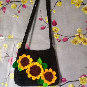 Crochet Sunflower Bag