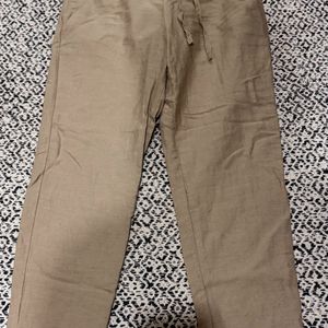 Beige Slim Fit Regular Trouser