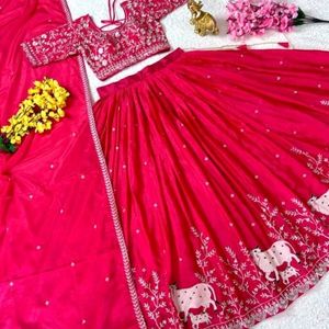 Pink lehenga Choli