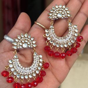 New Red Pearl Earrings