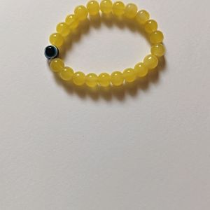 Unique Yellow Bracelet With Evil Eye