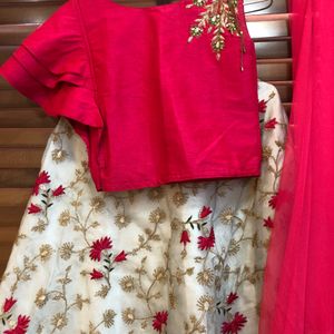 Crop Top Skirt With Dupatta