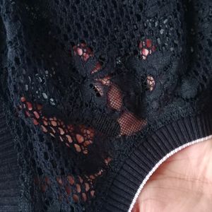 lacey coverup black top
