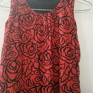 Rose Print Top