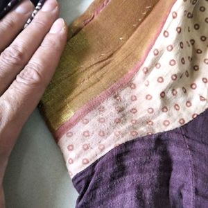 Branded Cotton Saree + Blouse ( Free)