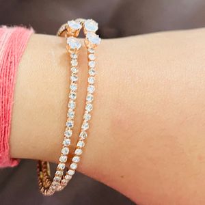 Pack of 2, free size stud bracelet for girls