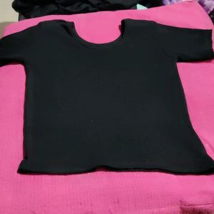 Black Ribbed Top