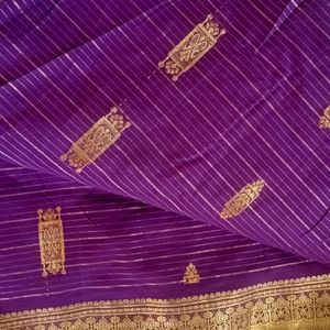 NOW IN COINS Purple Poly Silk Saree