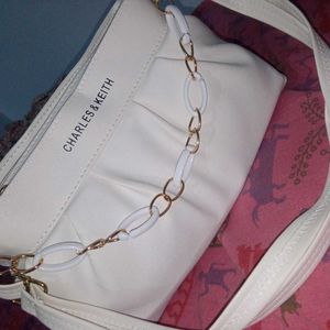 Charles & Keith Beautiful White Bag