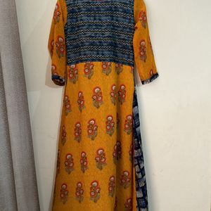 Mustard Gown Or Kurta