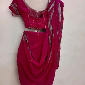 Zari Hand Embrowdari Saree