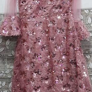 Pink Ethnic Gown For Girls