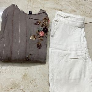 Heavy Embroidery Kurta Pant Pair