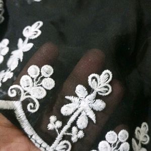 Black Embroidered ChikanKari Kurta