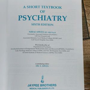 A Short Textbook Of Psychiatry