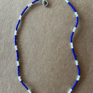 Blue White Beads Chain