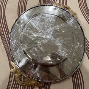 Antique Golden Acrylic Metal Decorative Tray