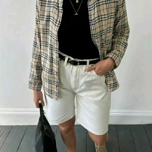 Burberry Plaid Button Down Shirt