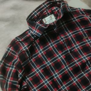 Men Check Shirt Red & Black (M)