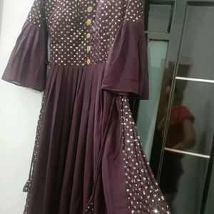 Pretty Long Dress With Dupatta