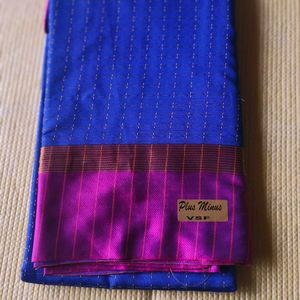 Blue and Magenta Silk Saree – Perfect for Occasion