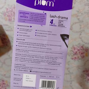 Plum Lash Drama 1-4-all Mascara Shade 01 Black