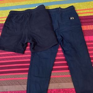 Navy Blue Shorts And Track pant