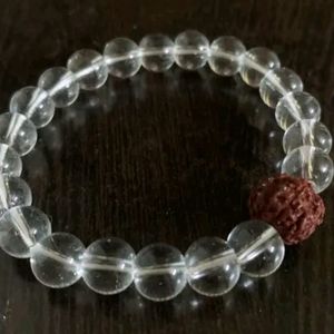 Rudraksha With Crystal Design Bracelet