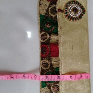 Perfect Condition Ethnic Velvet Clutch No Defect N