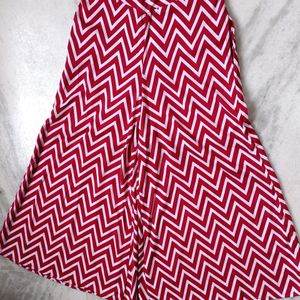 Red Patterned Plazzo