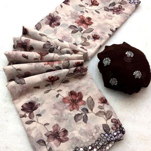 Floral Digital Print Saree