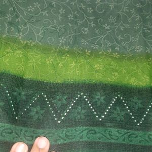 New Shaded Of Green Saree