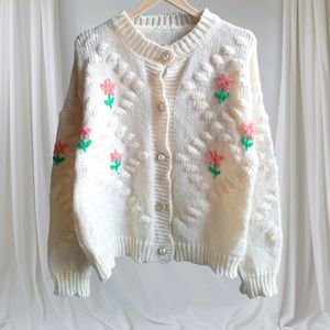 Floral Round Neck Sweater