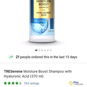 TRESeme Moisture Boost Shampoo With Haluranic Acid
