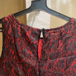 black red net dress