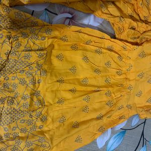 Mustard Yellow Sharara Set For Haldi