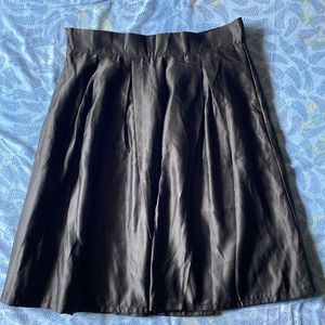 Satin Pleated Skirt