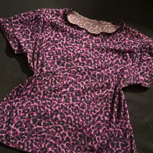 Purple Animal Print Top