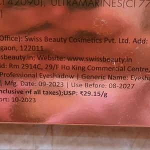 New Swiss Beauty HD Professional Eyeshadow Palette