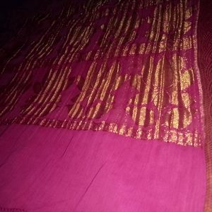 Carpe Silk With Golden Work