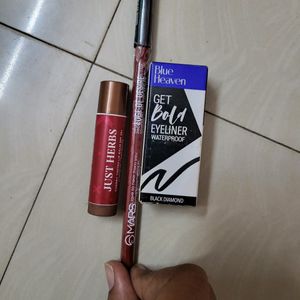 Lip balm, Eyeliner And LipLiner Combo