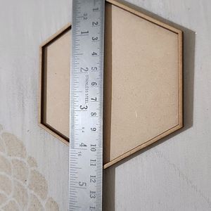 Set Of 8 Hexagon With Ring MDF Board