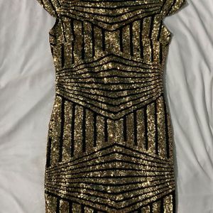 Gold Sequence Short Dress