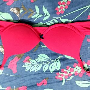 Red Lift Up Padded Bra