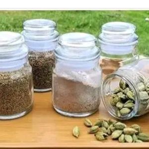 12 Glass Small Spices Containers