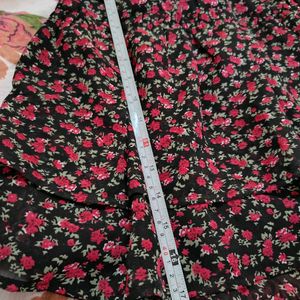 Berry lush Flowers Print Skirt