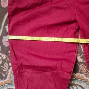 Maroon Stretchable Pant With Net Bottom